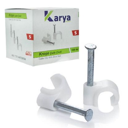 KARYA 5 NUMARA 10 MM KROŞE (100LÜ PAKET)(2X4 - 4X4 ANTİGRON KABLOLAR İÇİN) resmi