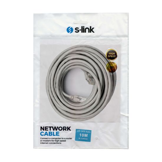 S-LINK SL-CAT610 10 METRE GRİ CAT6 KABLO resmi