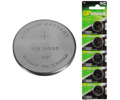 GP CR2032 3 VOLT LİTYUM PARA PİL * GPCR2032-2CPU5 (GPPBL2032188)(5Lİ PAKET) resmi