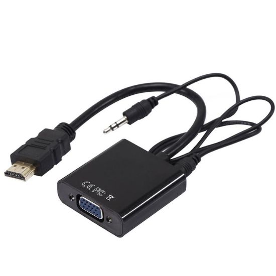 POWERMASTER PM-32015 HDMI TO VGA ÇEVİRİCİ ADAPTÖR SES ÇIKIŞLI KUTULU resmi