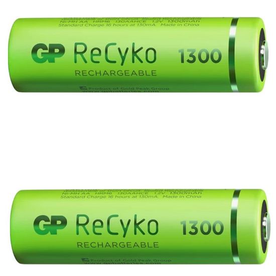 GP RECYKO 1300 MAH R6 AA ŞARJLI 2Lİ KALEM PİL GP130AAHCE-2EB2 (GPRHC132E000) resmi