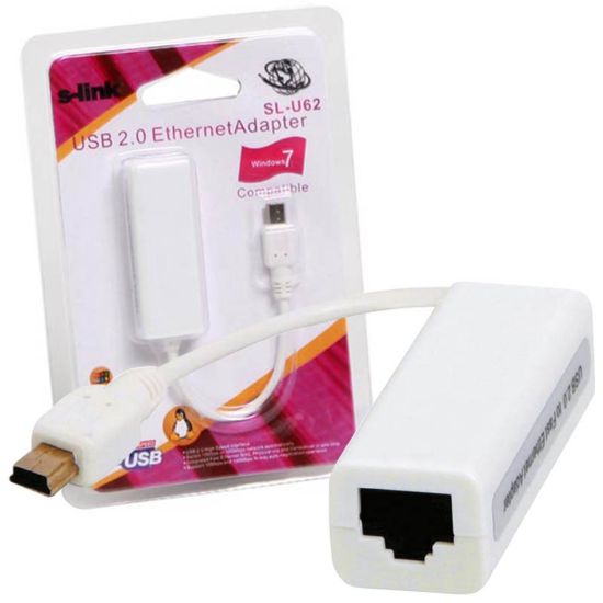 S-LINK SL-U62 USB MINI 5 PIN TO LAN 5CM ÇEVİRİCİ (TABLETLER İÇİN) resmi