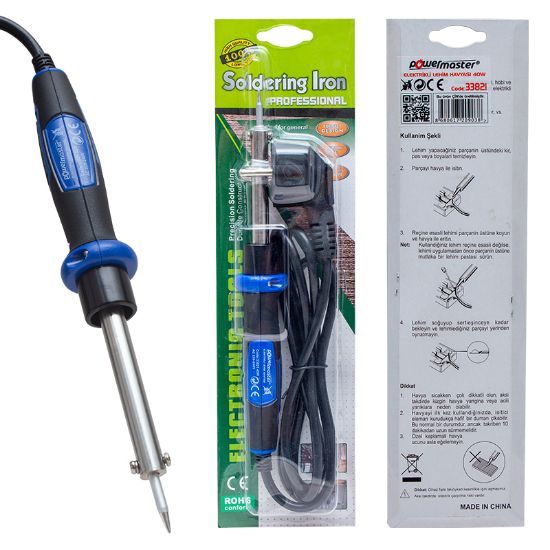 POWERMASTER PM-33821 ÜSTTEN VİDALI 40 WATT ELEKTRİKLİ KALEM HAVYA resmi