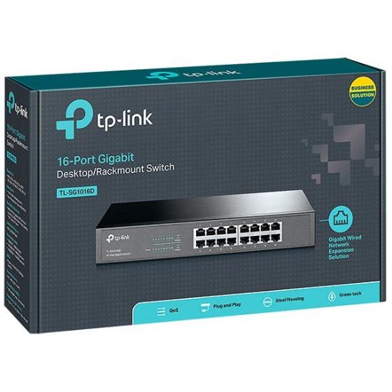 TP-LINK TL-SG1016D 16 PORT 10/100/1000 MBPS GIGABIT SWITCH resmi