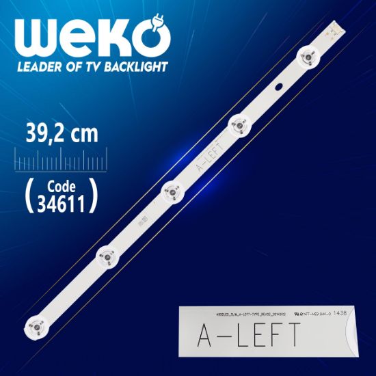 480DLED_SLIM_A-LEFT-TYPE_REV03 - 39.2 CM 5 LEDLİ - (WK-659) resmi