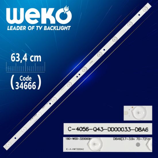 JL.CX32101235B1 - 180-W00-320000H - IC-A-HWT32D042 - 63.4 CM 10 LEDLİ - (WK-70) resmi