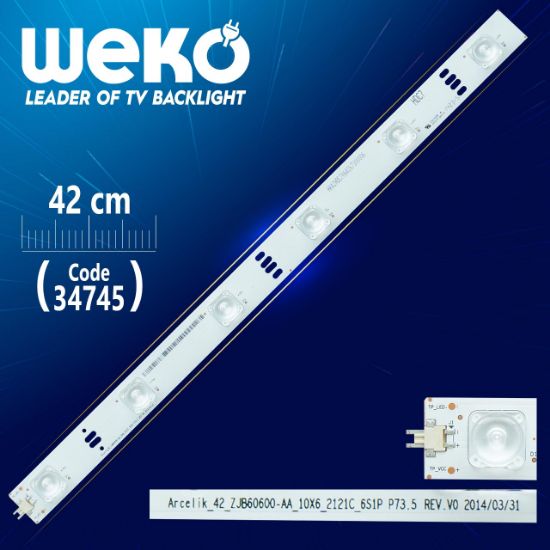 ARCELİK_42_ZJB60600-AA_10X6_2121C_6S1P P73.5 REV.V0 - 42 CM 6 LEDLİ - (WK-46) resmi