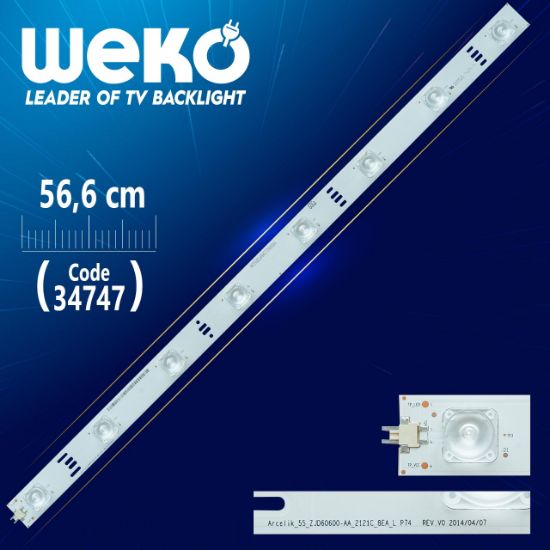 ARCELİK_55_ZJD60600-AA_2121C_8EA_L P74 REV.V0 - 56.6 CM 8 LEDLİ - (WK-48) resmi