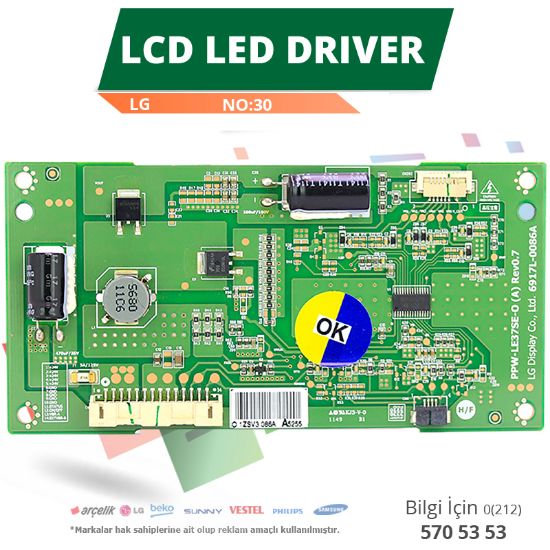 LCD LED DRIVER LG (6917L-0086A,PPW-LE37SE-O (A) REV0.7) (LC370EUN SE M2) (NO:30) resmi