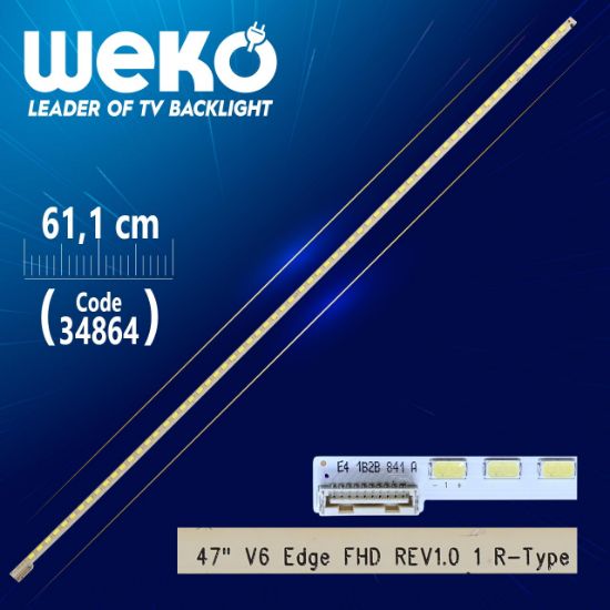 47 V6 EDGE FHD REV1.0 1 R-TYPE - 64 LEDLİ 61.1 CM  - (WK-392) resmi