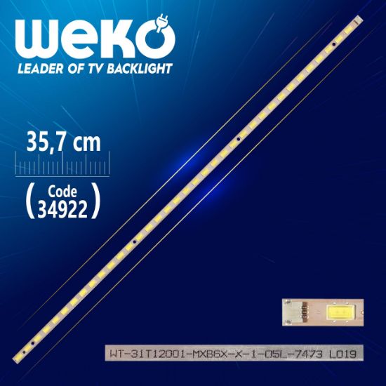 31T12-01A - WT-31T12001-MXB6X-X-1-05L-7629 L019 - 35.7 CM 36 LEDLİ - (WK-756) resmi