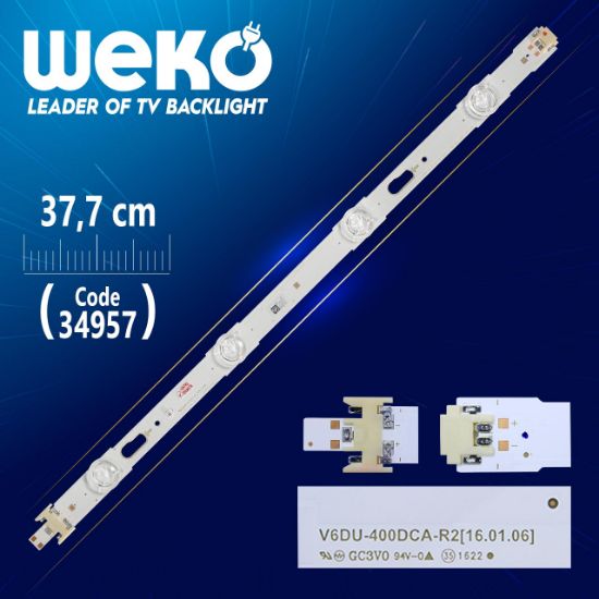 S_KU6K_40_FL30_L4_REV1.0_160105_LM41-00239A - LEFT - V6DU-400DCA-R2 - 37.7 CM 4 LEDLİ (WK-777) resmi