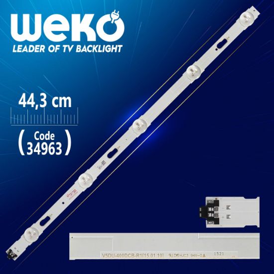 S_5U75_40_FL_R05_REV1.2 - LM41-00117B - LM41-00120R RİGHT V5DU-400DCB-R1 - 44.3 CM 5 LEDLİ - (WK-781) resmi