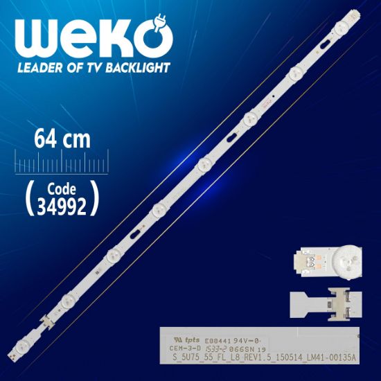 V5DU-550DCA-R1 - S_5U75_55_FL_L8_REV1.5_150514_LM41-00135A - (LEFT) - 64 CM 8 LEDLİ - (WK-445) resmi