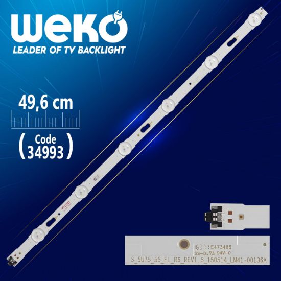 V5DU-550DCB-R1 - S_5U75_55_FL_R6_REV1.5_150514-LM41-00136A - (RIGHT) - 49.6 CM 6 LEDLİ - (WK-446) resmi