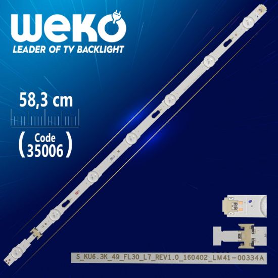 S_KU6.3K_49_FL30_L7_REV1.0_160402_LM41-00334A - 58.3 CM 7 LEDLİ (WK-795)ALÜMİNYUM resmi