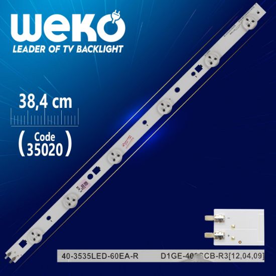 39-3535LED-60EA-R - D1GE-390SCB-R1 - 38.4 CM 6 LEDLİ (WK-805) resmi