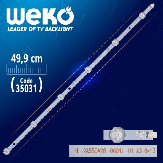 HL-2A550A28-0601L-01 A3 6*13 - 8D2A-550A-280610 - 49.9 CM 6 LEDLİ - (WK-813) resmi