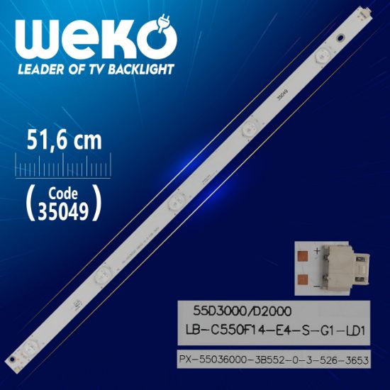 LB-C550F14-E4-S-G1-LD1 - LB55036 V0 - 51.6 CM 5 LEDLİ - (WK-226/WK-232) resmi