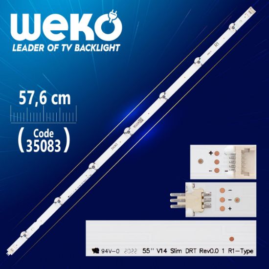 55 V14 SLİM DRT REV0.0 1 R1-TYPE - 6916L-1630A - 57.6 CM 7 LEDLİ - (WK-469) resmi