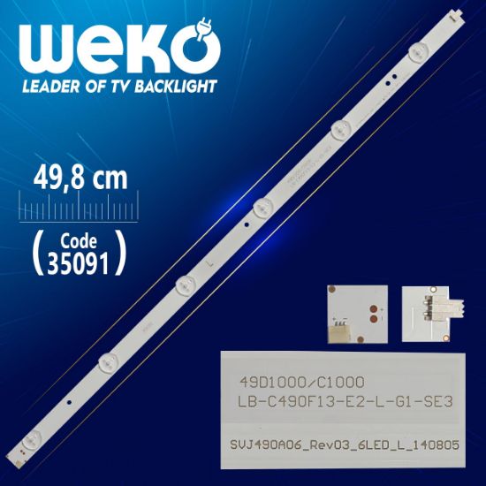 SVJ490A06_REV03_6LED_L - LB-C490F13-E2-L-G1-SE3 / SE1 - 6 LEDLİ 49.8 CM - (WK-472) resmi