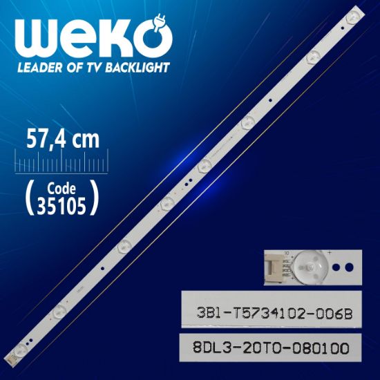 3BL-T5734102-005B - 8DL3-20T0-080100 - DY-01 - 57.4 CM 8 LEDLİ - (WK-474) resmi