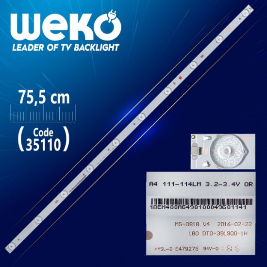 180 DT0-391900-1H - MS-0818 V4 - 75.5 CM 10 LEDLİ - (WK-471) resmi