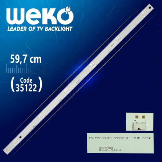 LB-C550F14-E4-S-G1-LD2 - LB55036 V1 - 55D3000/D2000 - KHP200591A - 59.7 CM 6 LEDLİ - (WK-231) resmi