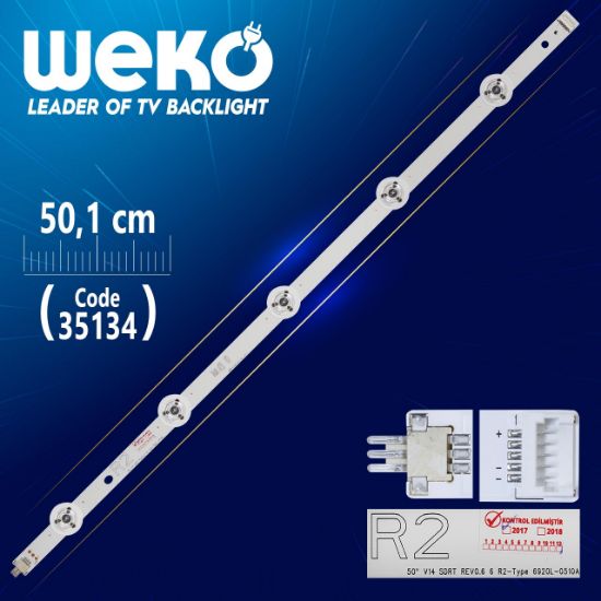 50 V14 SDRT REV0.6 6 R2-TYPE 6920L-0510A - 50.1 CM 5 LEDLİ - (WK-400) resmi