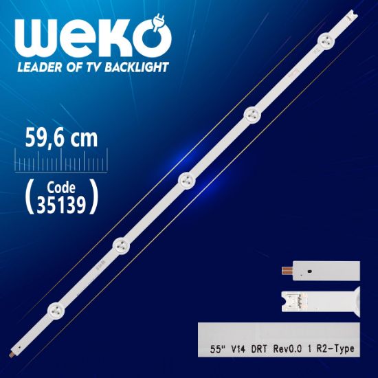 55 V14 DRT REV0.0 1 R2-TYPE - 6916L-1450A - 59.6 CM 5 LEDLİ - (WK-867) resmi