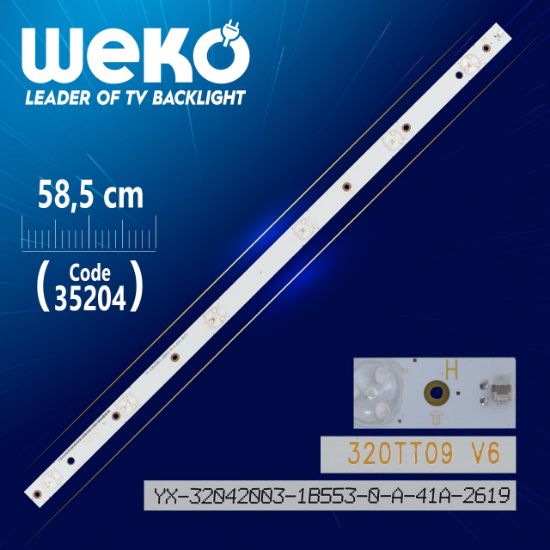 320TT09 V6  YX-32042003  57.7 CM 6 LEDLİ - (WK-453) 6V resmi