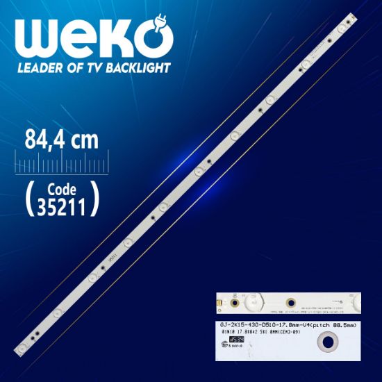 GJ-2K15-430-D510-17.8MM-V4(PITCH 88.5MM) - 84.4 CM 10 LEDLİ - (WK-254) resmi