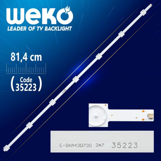 E-SKA43D730 3*7 - YAL13-00715150-00-G08-210-220-3.2-3.4 - 81.4 CM 7 LEDLİ - (WK-460) resmi