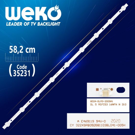 CY 32 2X9 PB08D581103BL041-005H - 8D2A-DLM3-2009A1 58.2 CM 9 LEDLİ - (WK-899) resmi