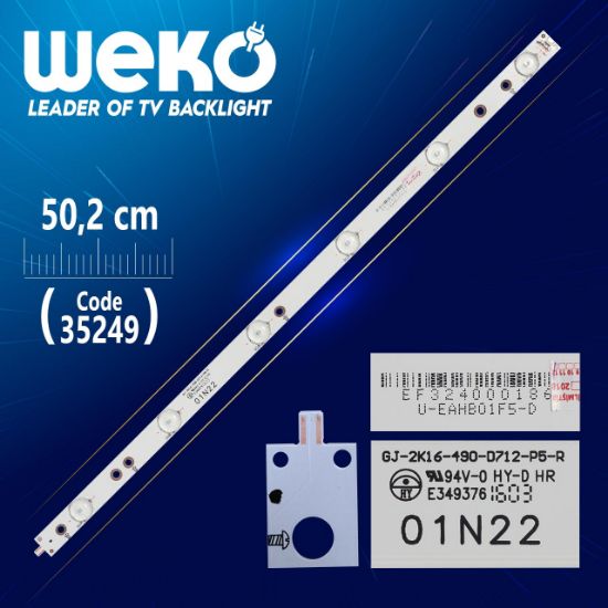 GJ-2K16-490-D712-P5-R - 01N22 - 50.2 CM 6 LEDLİ - (WK-906) resmi