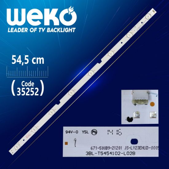 3BL-T5454102-L02B - 671-500B9-21201 JS-LY23EHUD-0005 - 54.5 CM 8 LEDLİ - (WK-909) resmi