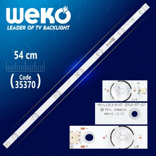 MS-L1312-R V2 - A3 192-196LM 6.2-6.4V 0X WR - 54 CM 7 LEDLİ - (WK-977) resmi