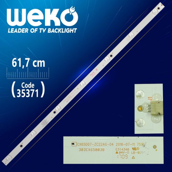 CX65D07-ZC22AG-04 7S1P - 303CX650038 - 150-155/5.8-6.0 - 61.7 CM 7 LEDLİ - (WK-978) resmi