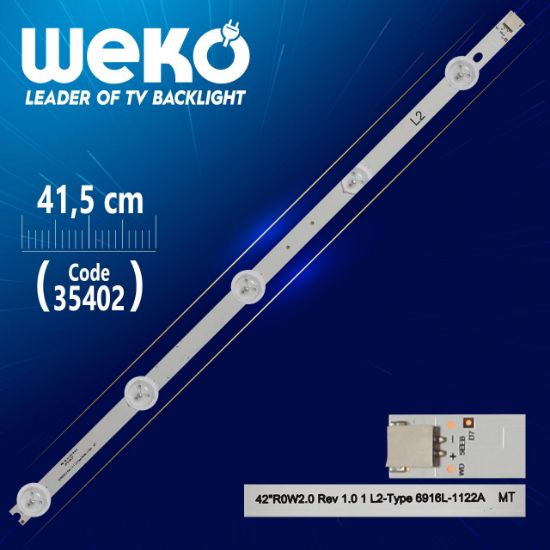 42 ROW2.0 REV 1.0 1 L2-TYPE 6916L-1122A MT - 41.5 CM 5 LEDLİ - (WK-989) resmi