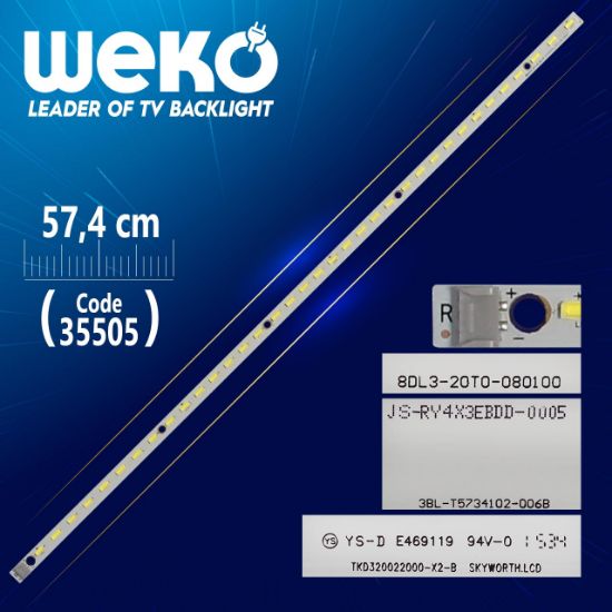 3BL-T5734102-006B - 8DL3-20T0-080100 - 57.4 CM 8 LEDLİ - (WK-1047) resmi