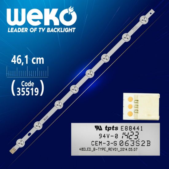 48DLED_B-TYPE_REV01 - 46.1 CM 8 LEDLİ - (WK-101) resmi