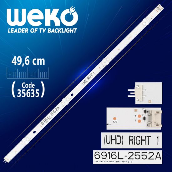 49 V16 ART3 2552 REV3.2 2 - (UHD) RIGHT 1 - 49.6 CM 4 LEDLİ - (WK-283) resmi