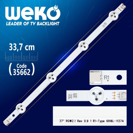 37 ROW2.1 REV 0.9 1 R1-TYPE 6916L-1137A - 33.7 CM 4 LEDLİ - (WK-1141) resmi