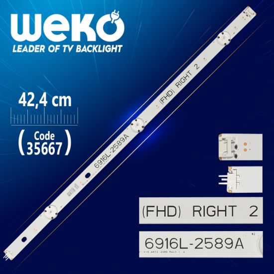 49 V16 ART3 2589 REV3.1 2 - 6916L-2589A (FHD) RIGHT 2 - 42.4 CM 3 LEDLİ - (WK-1146) resmi