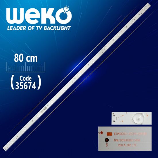 LED40D11-ZC14-03(B) PN:30340011206 - 11 LEDLİ 80 CM - (WK-1153) resmi