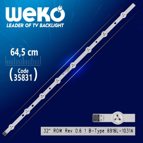 32 ROW REV 0.6 1 B-TYPE - 6916L-1031A - 9 LEDLİ 64.5 CM - (WK-1293) resmi