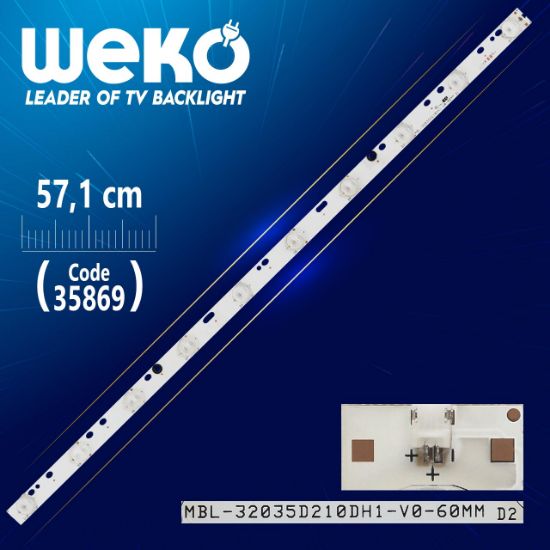 MBL-32035D210DH1-V0-60MM - 57.1 CM 10 LEDLİ - (WK-1331) resmi