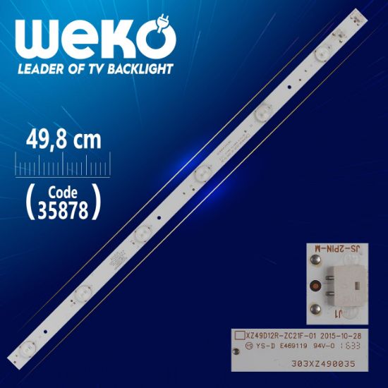 XZ49D12R-ZC21F-01 - 303XZ490035 - 6 LEDLİ 49.8 CM - (WK-1340) resmi