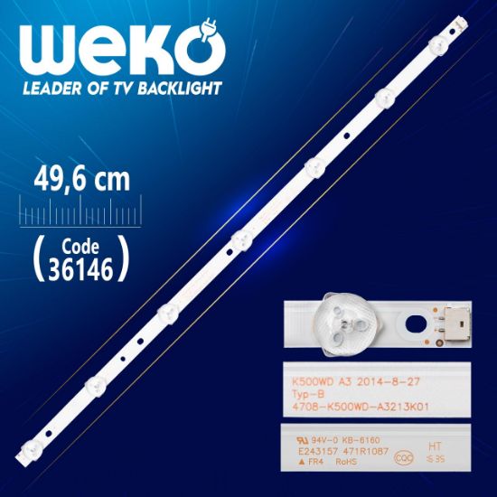 K500WD 4708-K500WD-A3213K01 TYP-B 7 LEDLİ 49.6 CM resmi