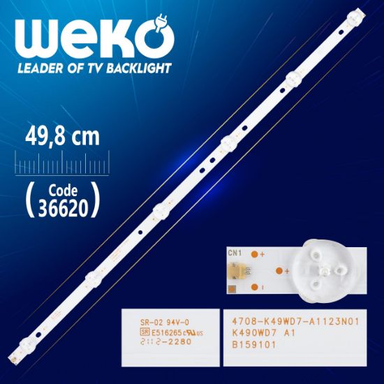 K490WD7 A1 4708-K49WD7-A1123N01 6 LEDLİ 49,8 CM resmi